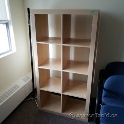 Blonde IKEA Storage 4x2 Cube Bookcase